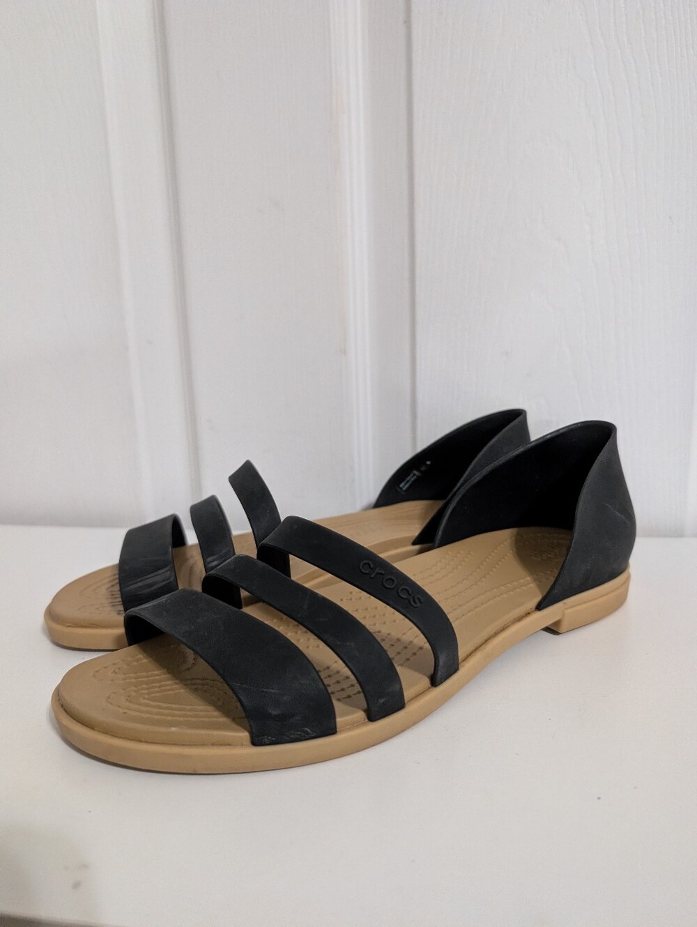 Crocs Tulum Womens Sandals Black 3 Strappy Ankle Shoes Iconic Size 9